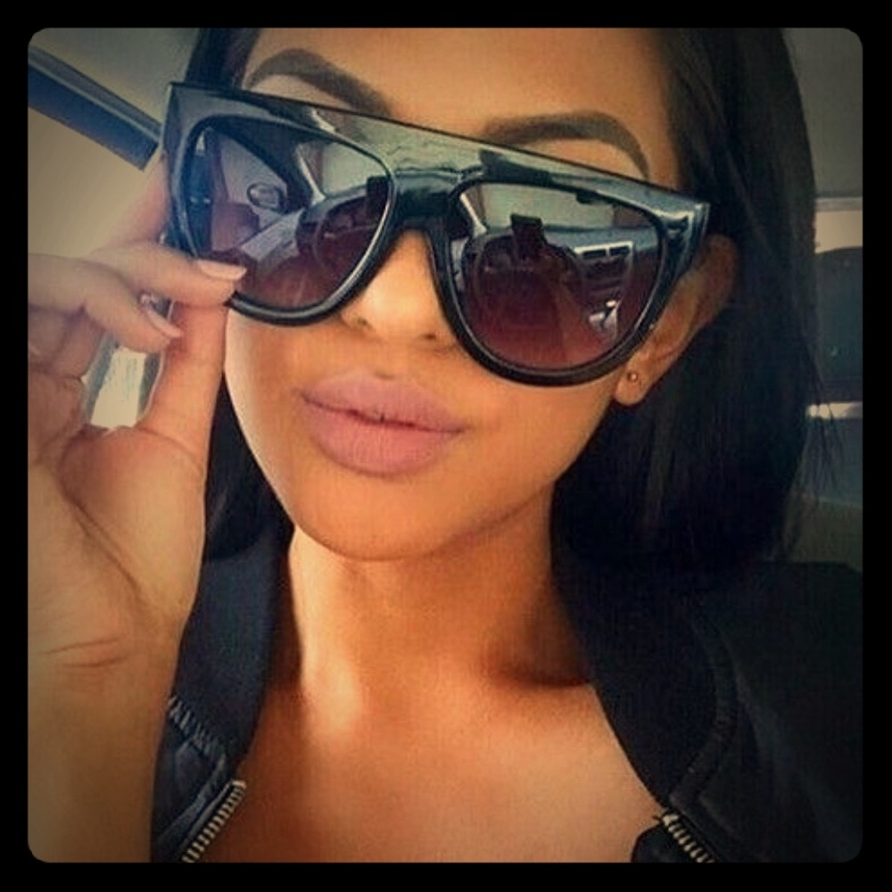 NWT Retro Flat Top Aviator Sunglasses